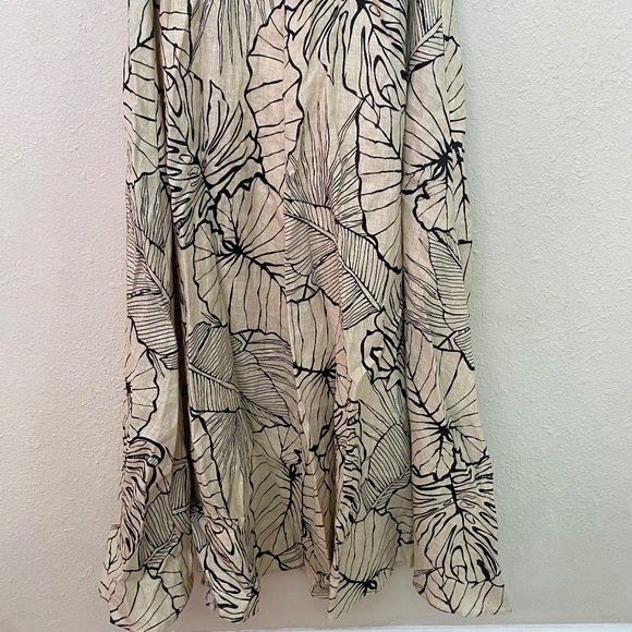 DISSH MALTA BLACK LINEN KNOT MIDI floral 100% Linen size 6 - Picture 9 of 16